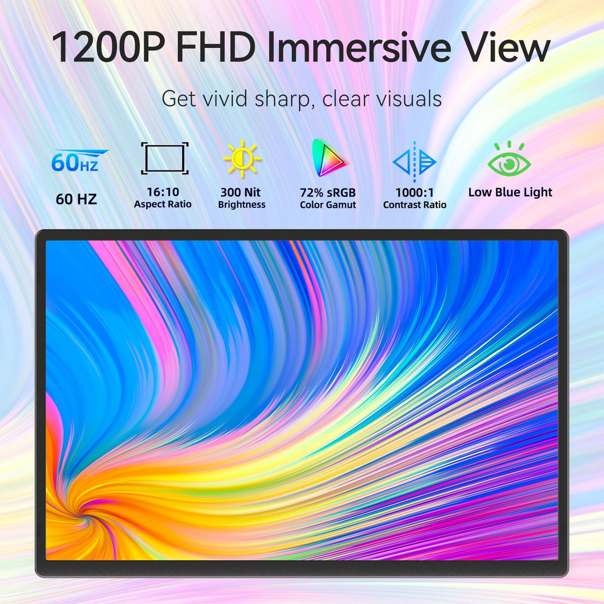 DZVW portable monitor side ports demonstrate versatile connectivity between devices.