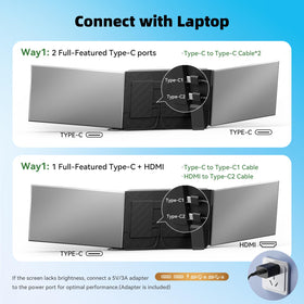 DZVW clip-free design showing safe, versatile setup without attaching to the laptop screen.