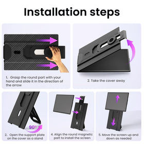 DZVW detachable magnetic stand enables quick, tool-free setup anywhere.
