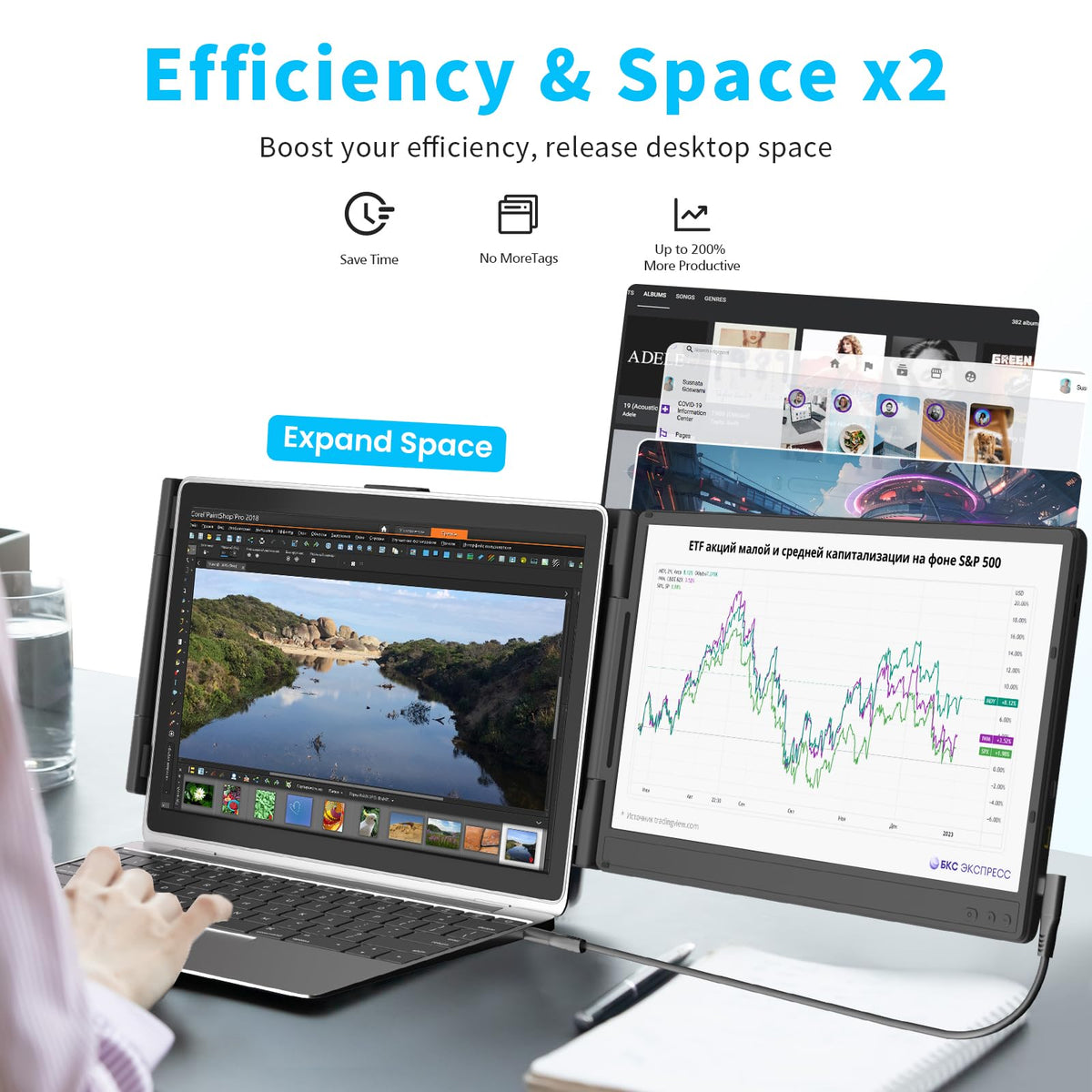 DZVW FHD 1080p display delivers sharp text and vivid colors for work