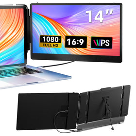 DZVW laptop screen extender in use showing expanded workspace for multitasking