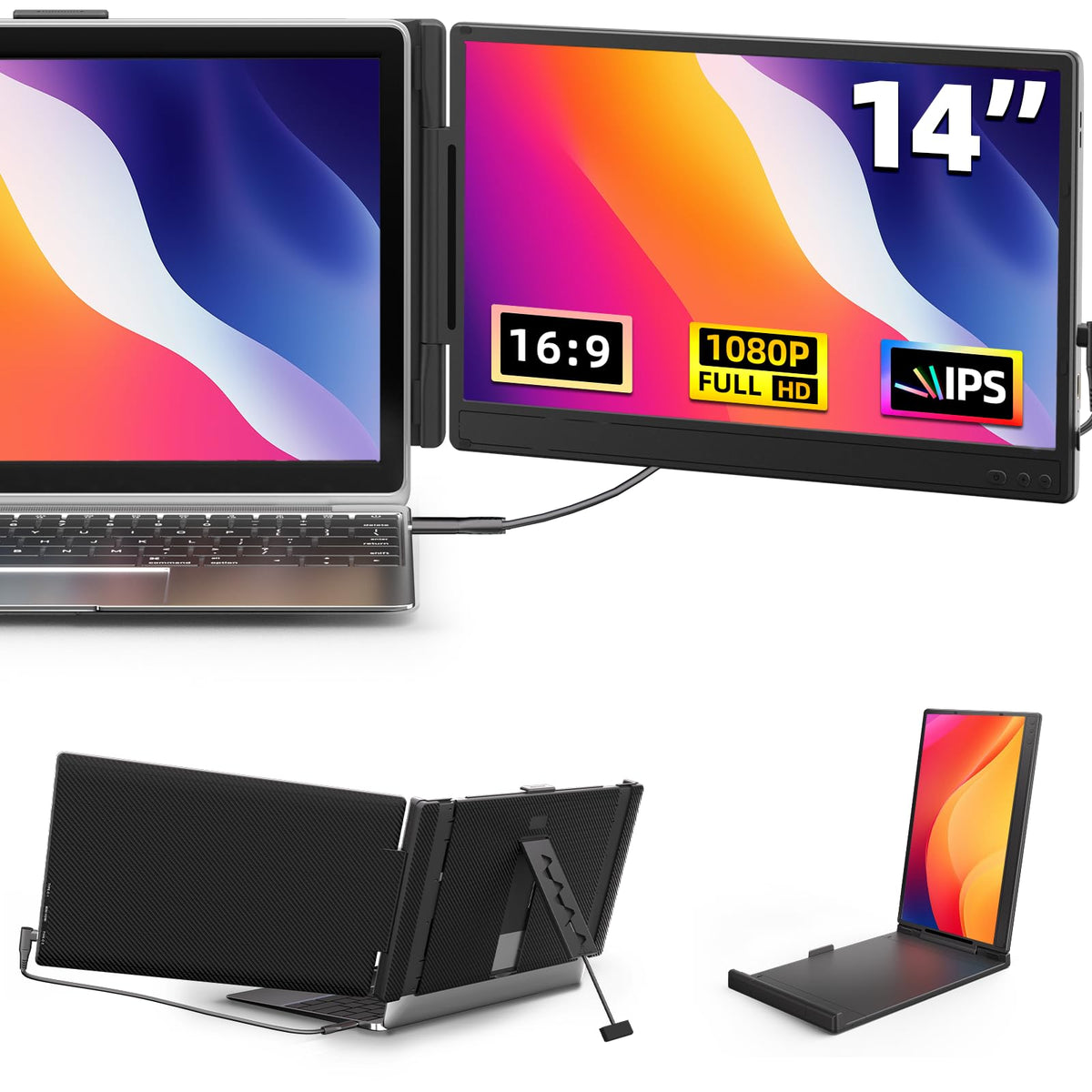 DZVW Laptop Screen Extender adds a second clear display for multitasking