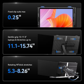 DZVW screen extender connected to laptop demonstrates plug-and-play dual screen use
