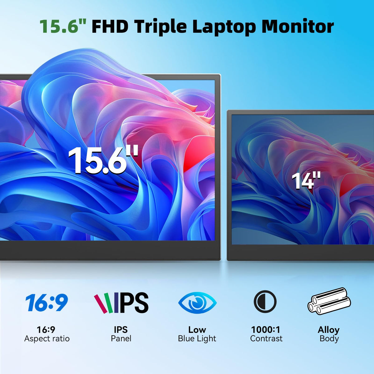 DZVW ultra-slim travel monitor designed for easy packing and frequent travelers.