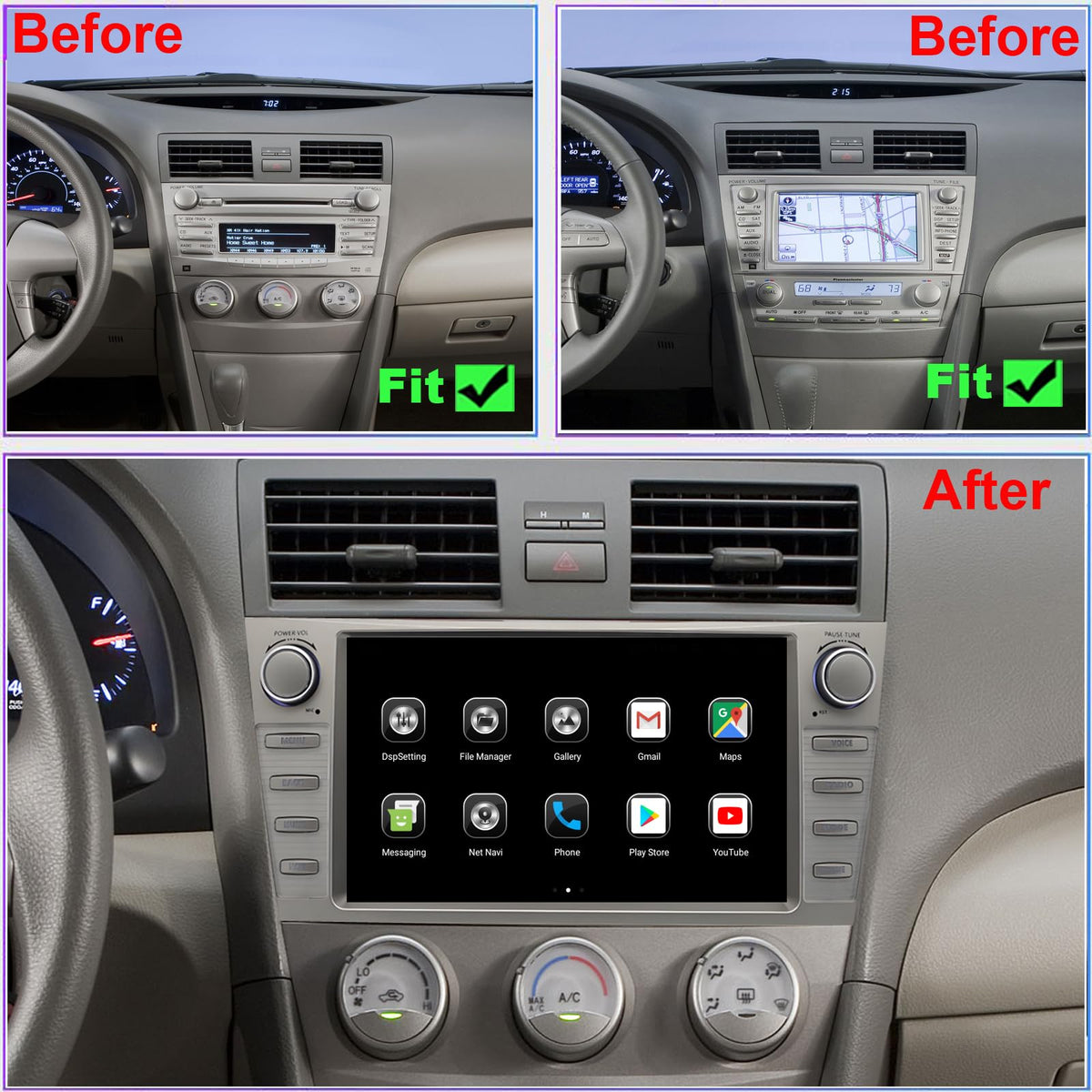 Dzxiaso 9-inch touch screen for Camry enhances multimedia experience