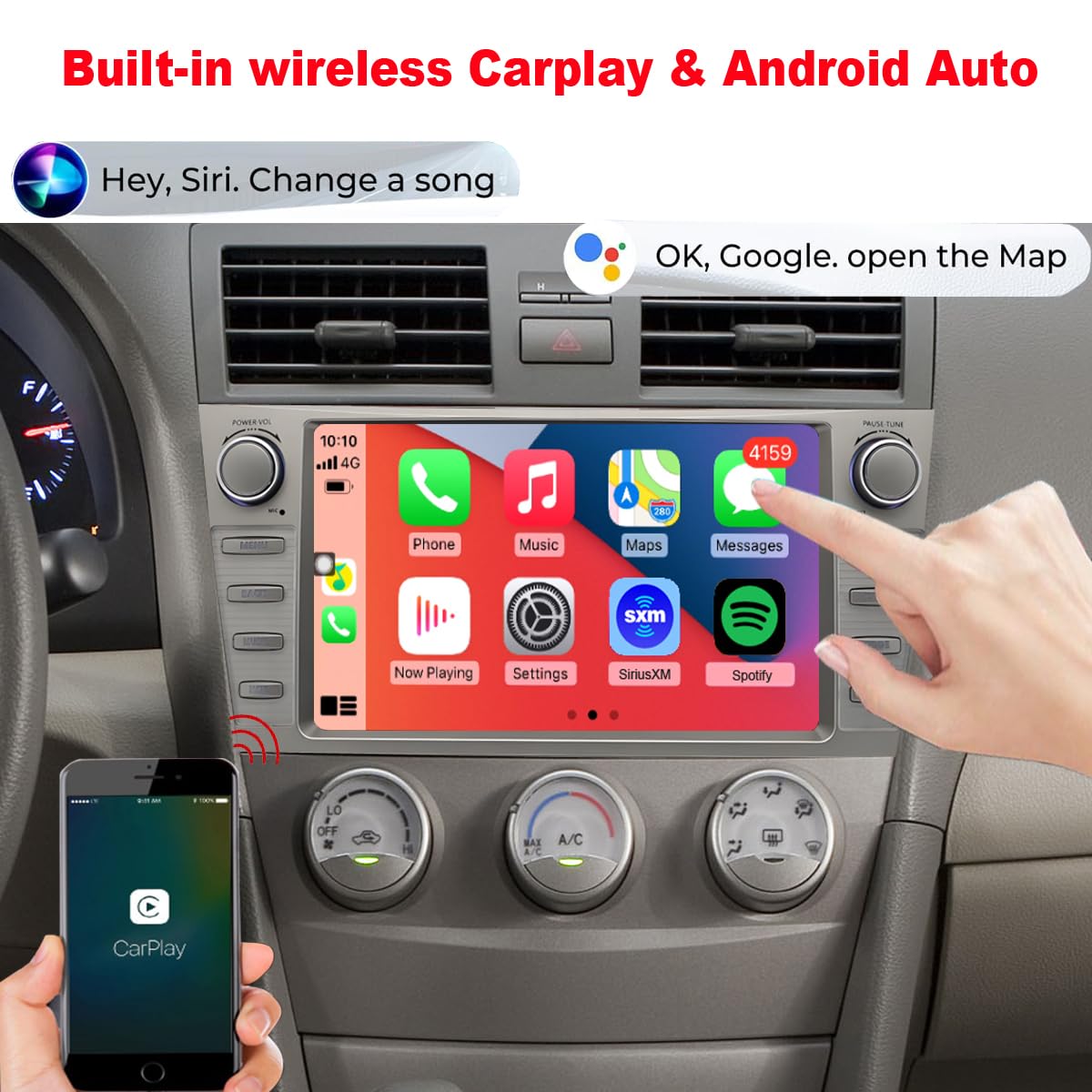 Dzxiaso wireless CarPlay and wired Android Auto integration