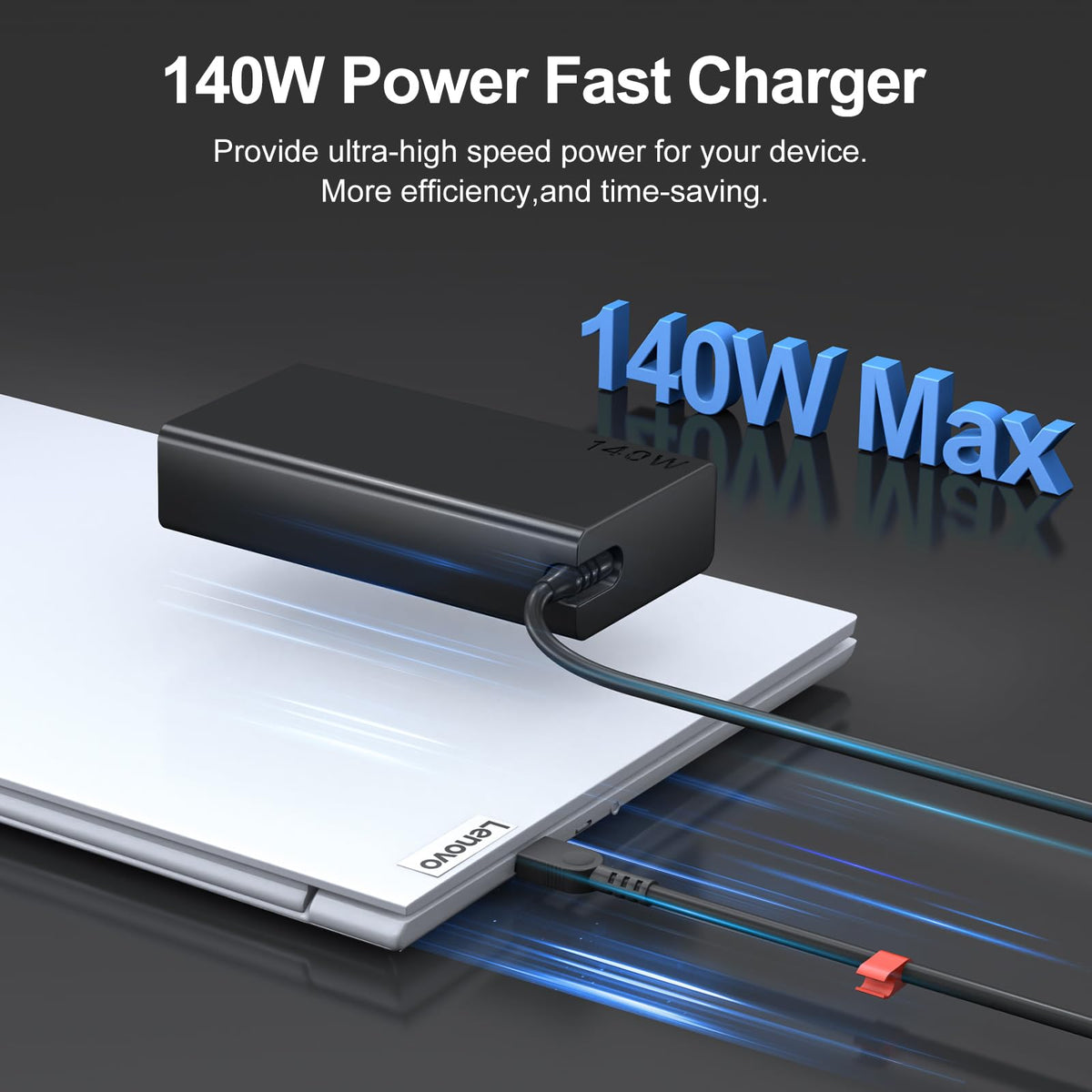 Dzytnsy Slim 140W USB-C charger side ports for versatile device power.