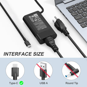 Dzytnsy Slim 65W USB-C charger side profile showing slim form factor.