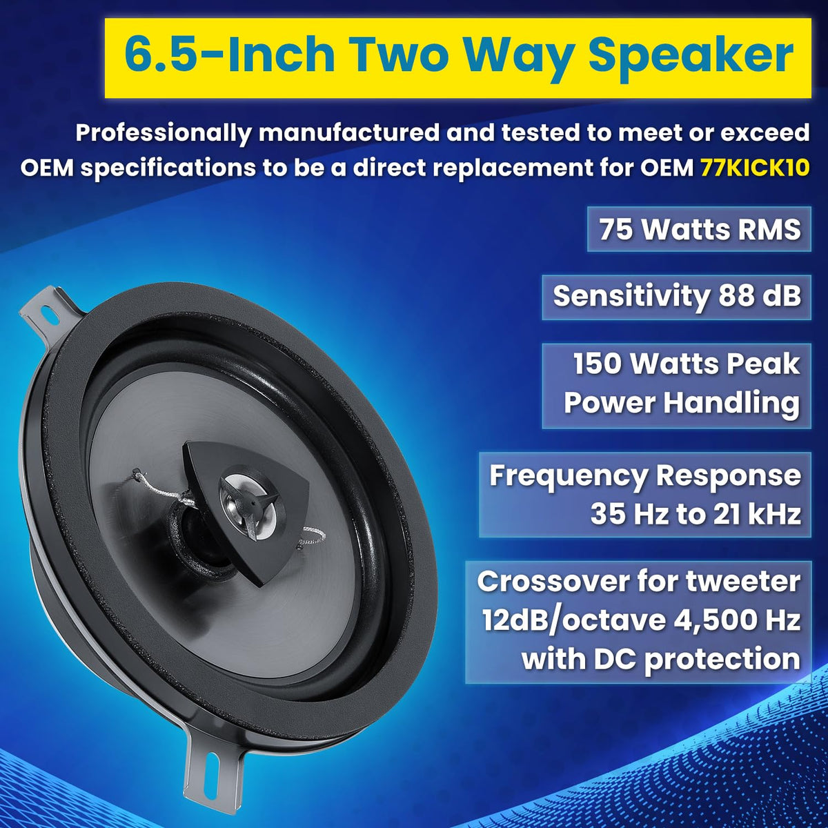 E-cowlboy polypropylene woofer cone closeup highlighting durable bass