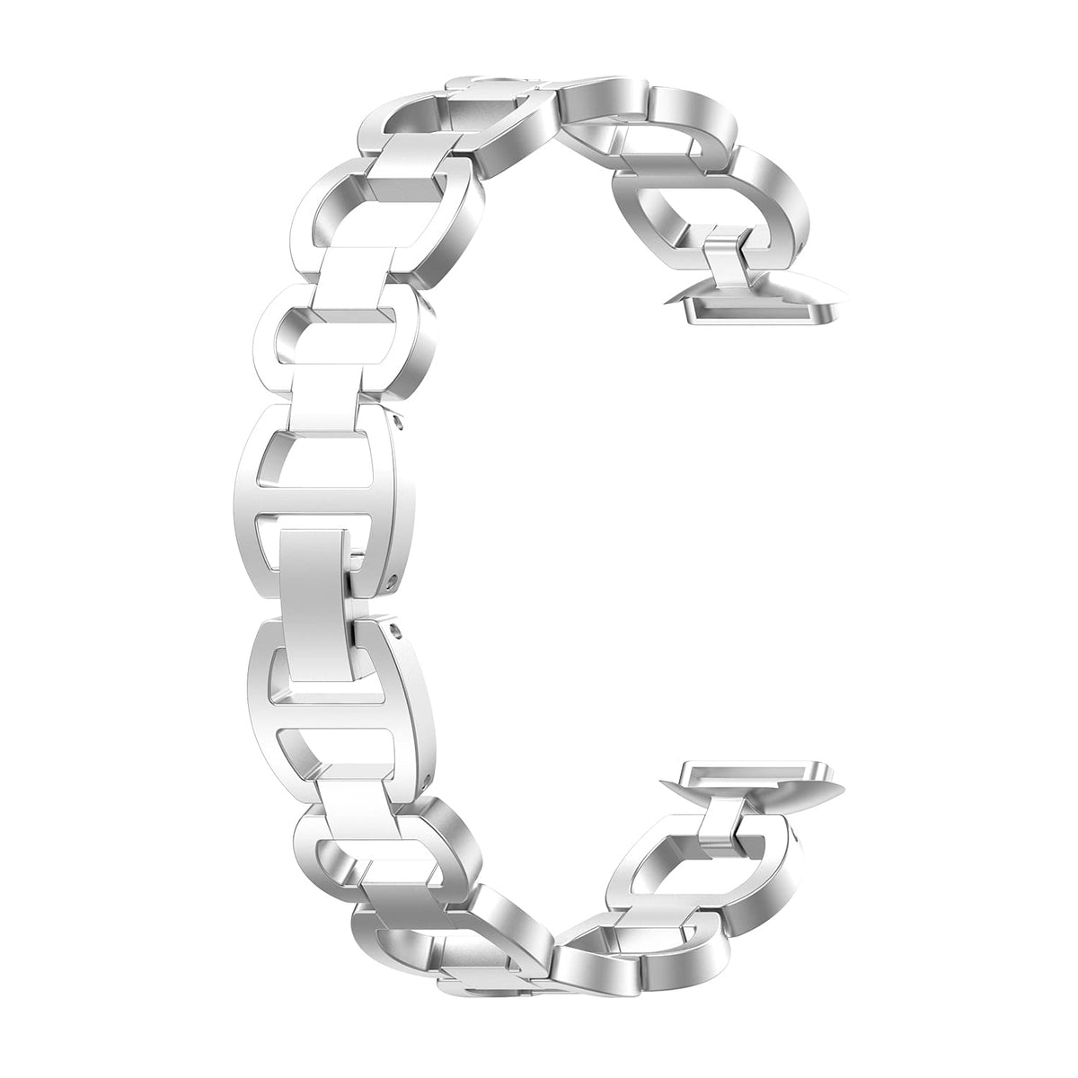 E ECSEM band on wrist showing size scale and adjustable fit benefit