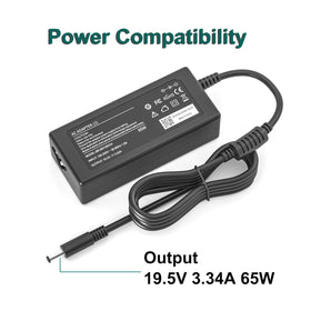 E ERSY 65W Dell charger with 8.8ft cord ready for flexible use