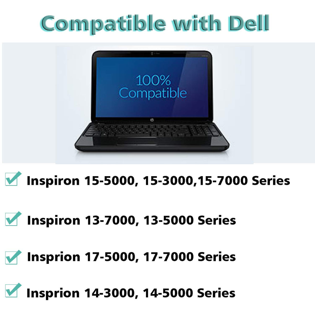 E ERSY 65W Dell charger in use with a Dell Inspiron laptop