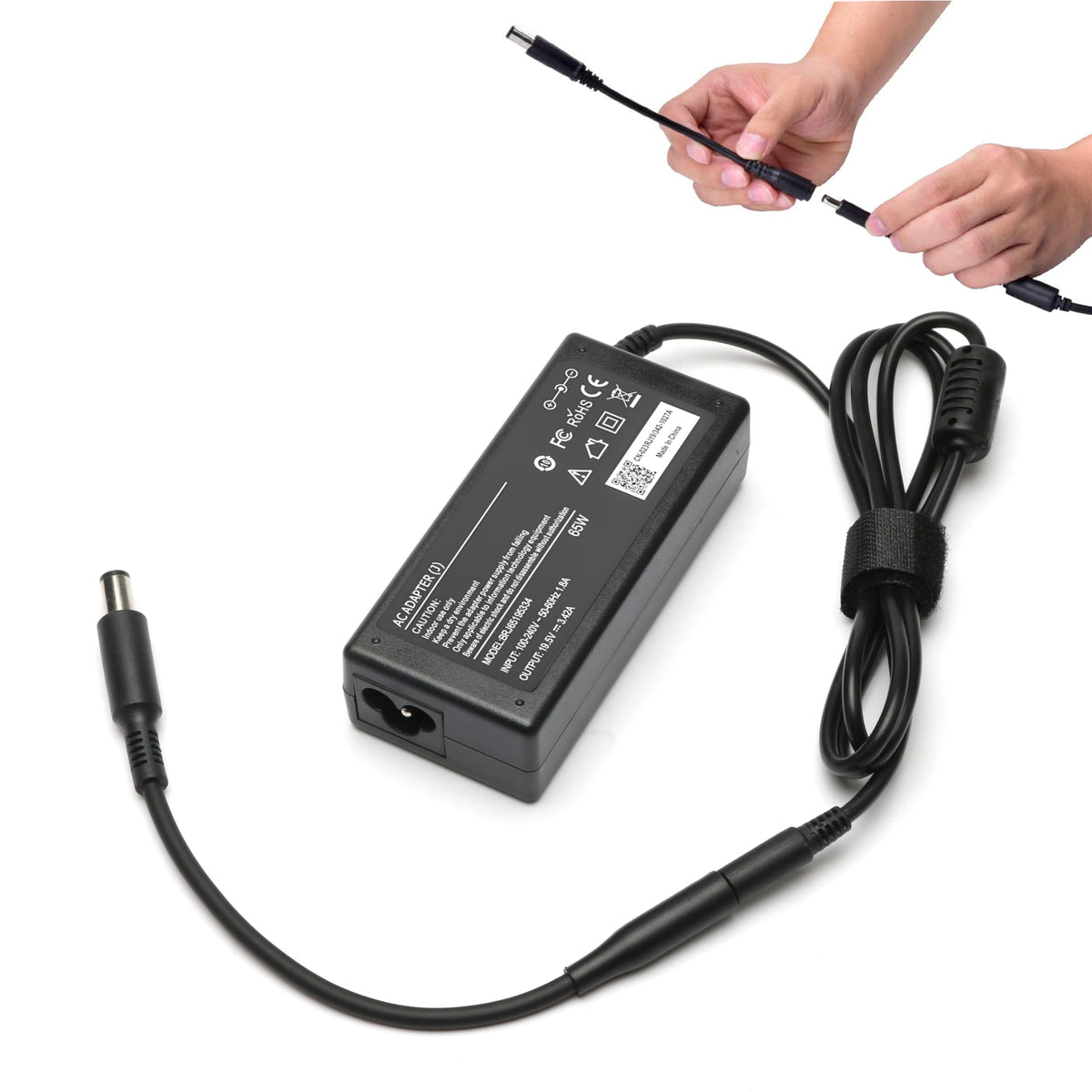 E ERSY 65W Dell charger CE FCC certified for safety and reliability