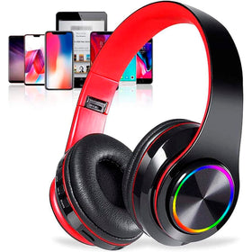 E-Greetshopping Bluetooth headphones with LED RGB side lights enhance mood while listening.