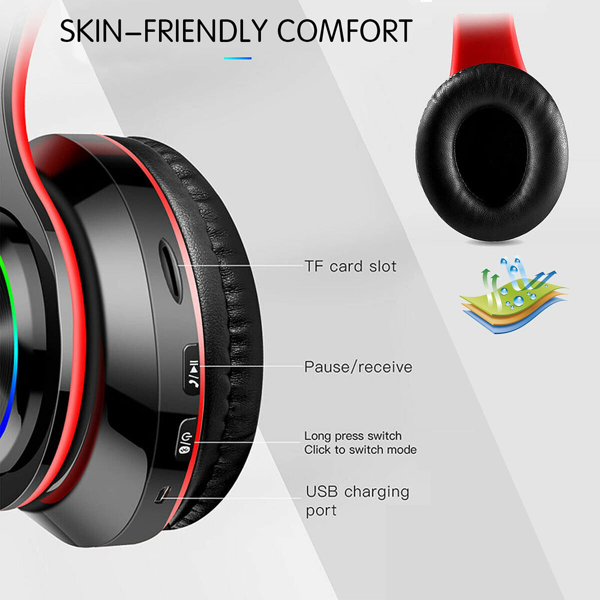 E-Greetshopping headphones with stable Bluetooth 5.0 connection.