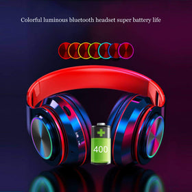 E-Greetshopping LED headphones foldable for easy transport and storage.
