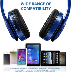 Headphones indicate battery status with blue charging light
