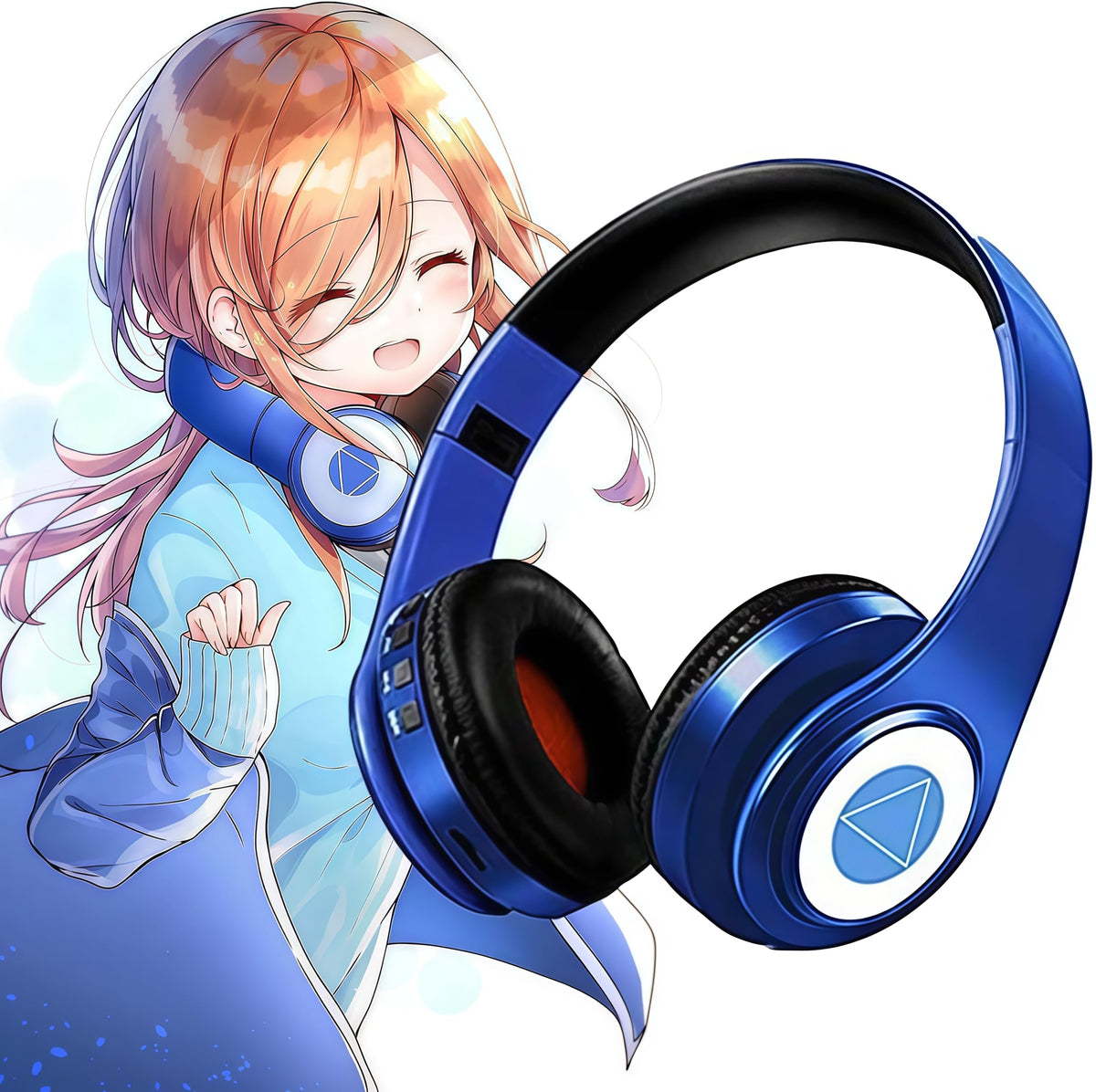 E-Greetshopping Nakano Miku headphones with folding design for portable cosplay use