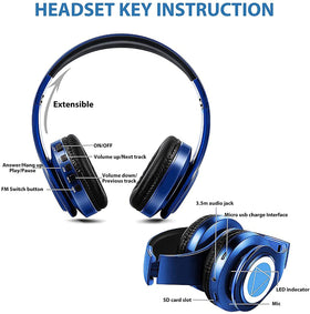 Close-up of Nakano Miku headphones highlighting Bluetooth 5.0 wireless connectivity