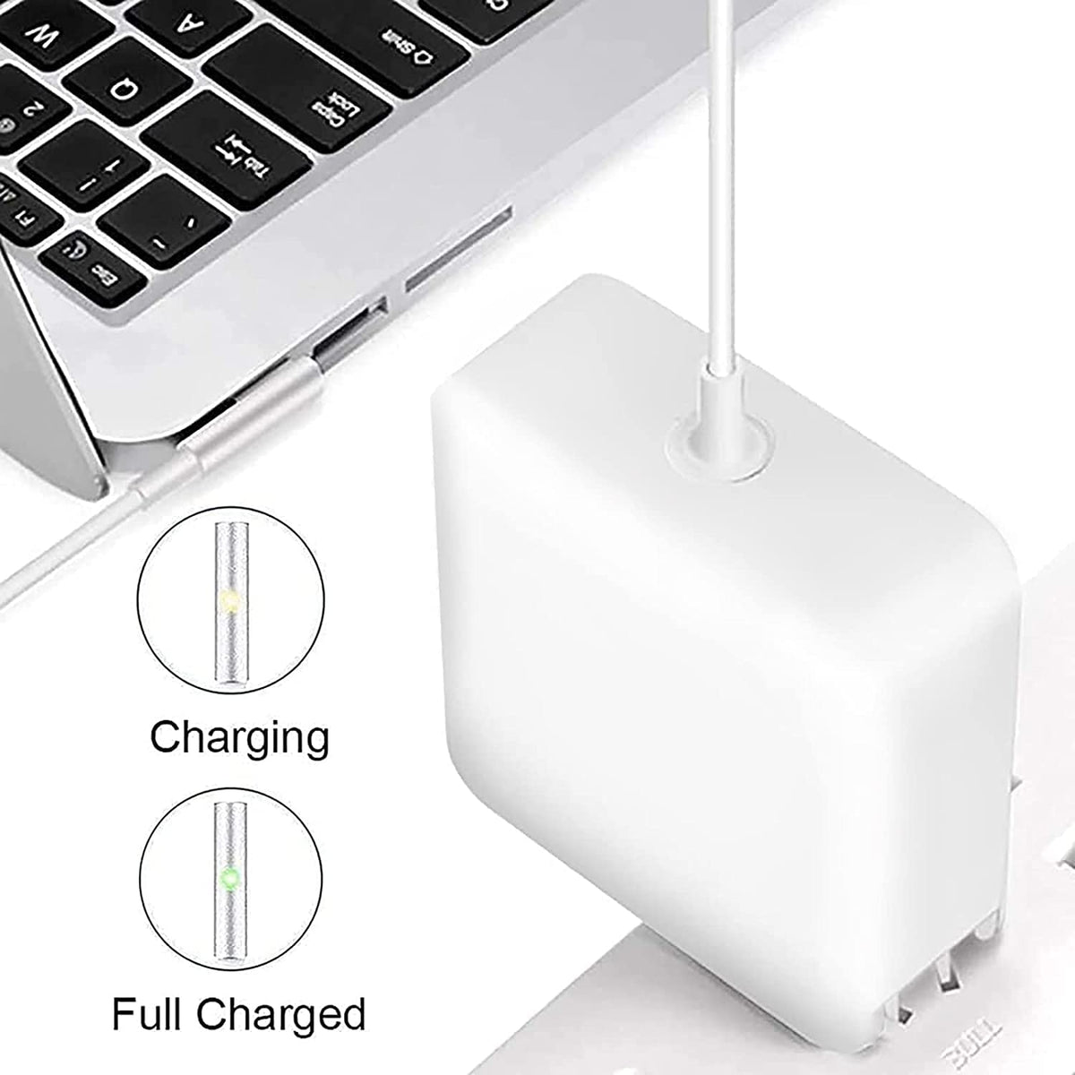 Compact, portable unit with 90-degree plug fits bags and pockets.