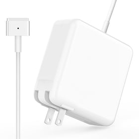 E-POWIND MacBook Air charger front view shows compact design for easy travel