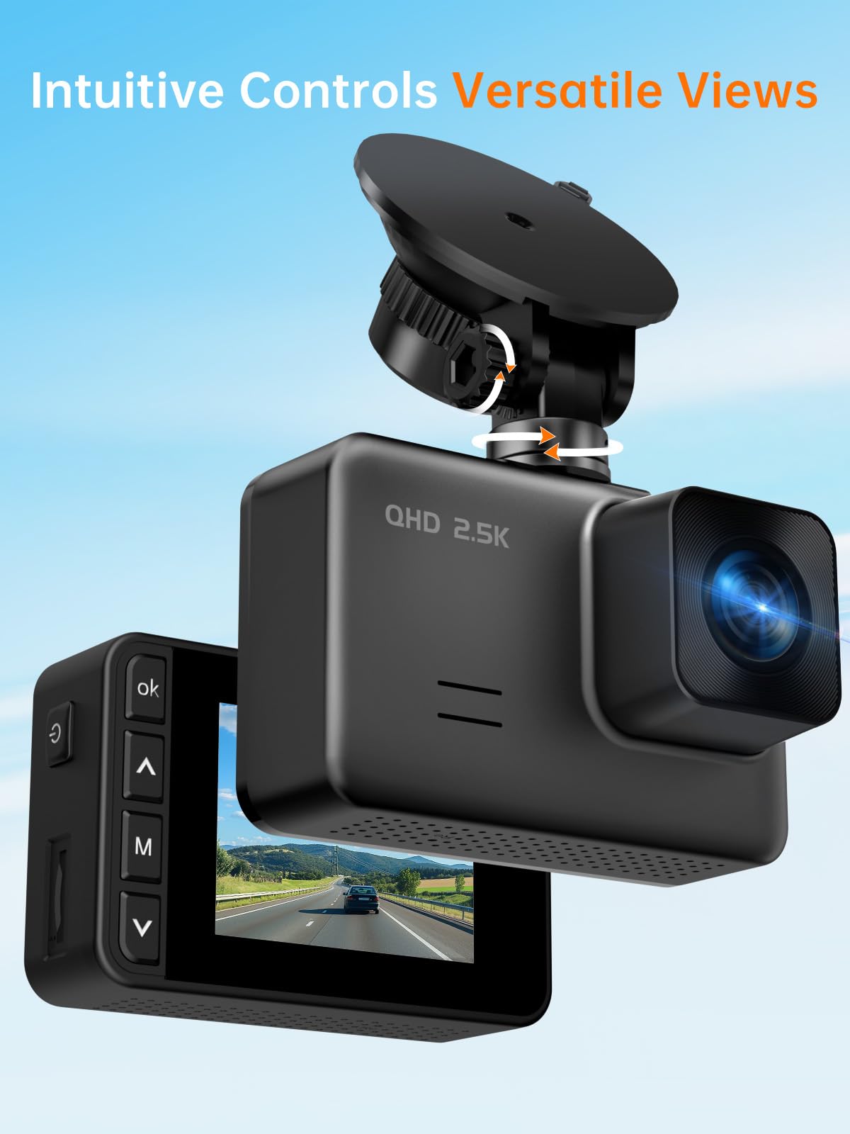 E-YEEGER 2-inch display playing recorded footage for quick review benefit
