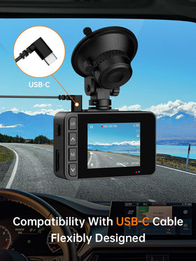 E-YEEGER dual dash cam installed on windshield demonstrating discreet protection benefit