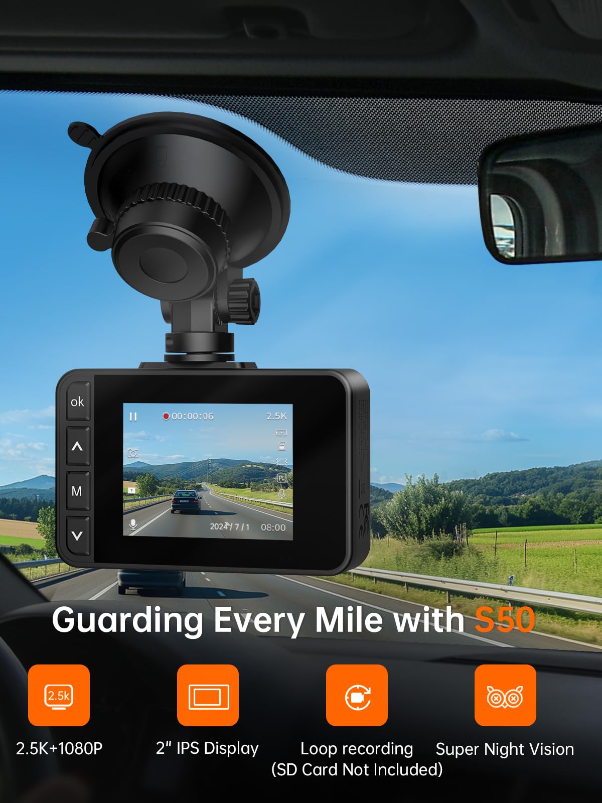 E-YEEGER rear camera lens and mount highlighting rear coverage benefit