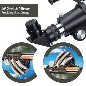 EACONN eyepieces and finderscope arrangement showing quick magnification changes