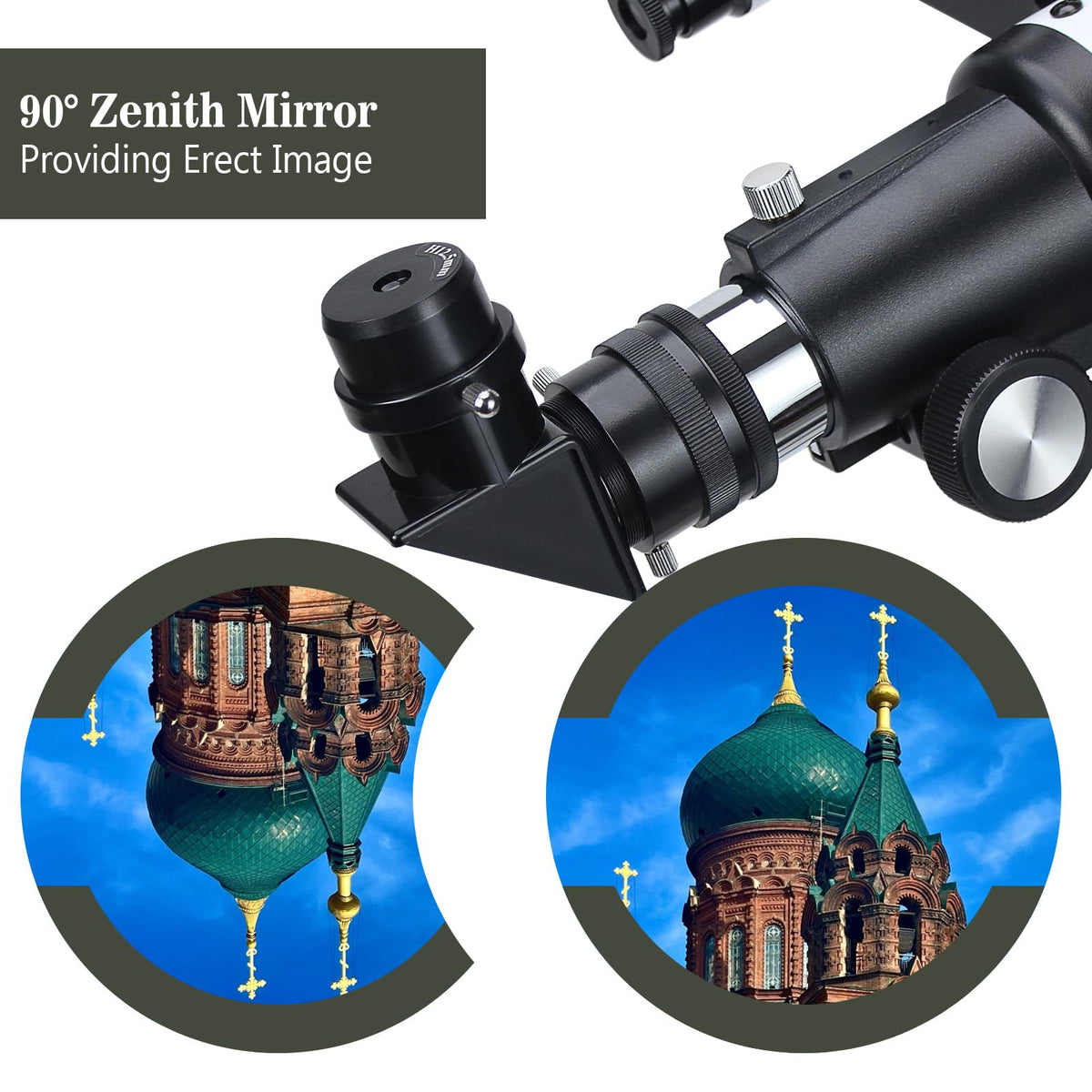 EACONN telescope with phone adapter attached capturing lunar photos with ease