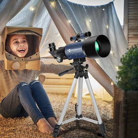 EACONN telescope in use under night sky capturing lunar detail for beginners