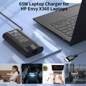 Eafinesy Chromebook-compatible USB-C charger, side view