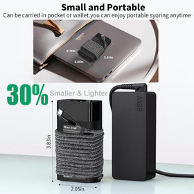 Eafinesy EliteBook x360-compatible USB-C charger, side view