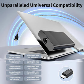 Eafinesy HP Dragonfly Pro USB-C charger, front view, portable power