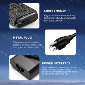 Eafinesy HP Envy x360-compatible USB-C charger, front view