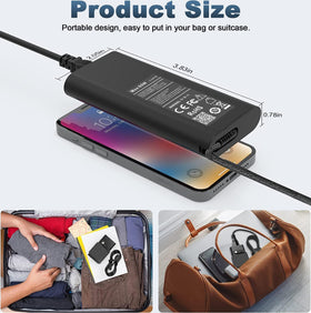 Eafinesy Slim 65W USB-C charger compatible with HP Omnibook X5, X7 and more.