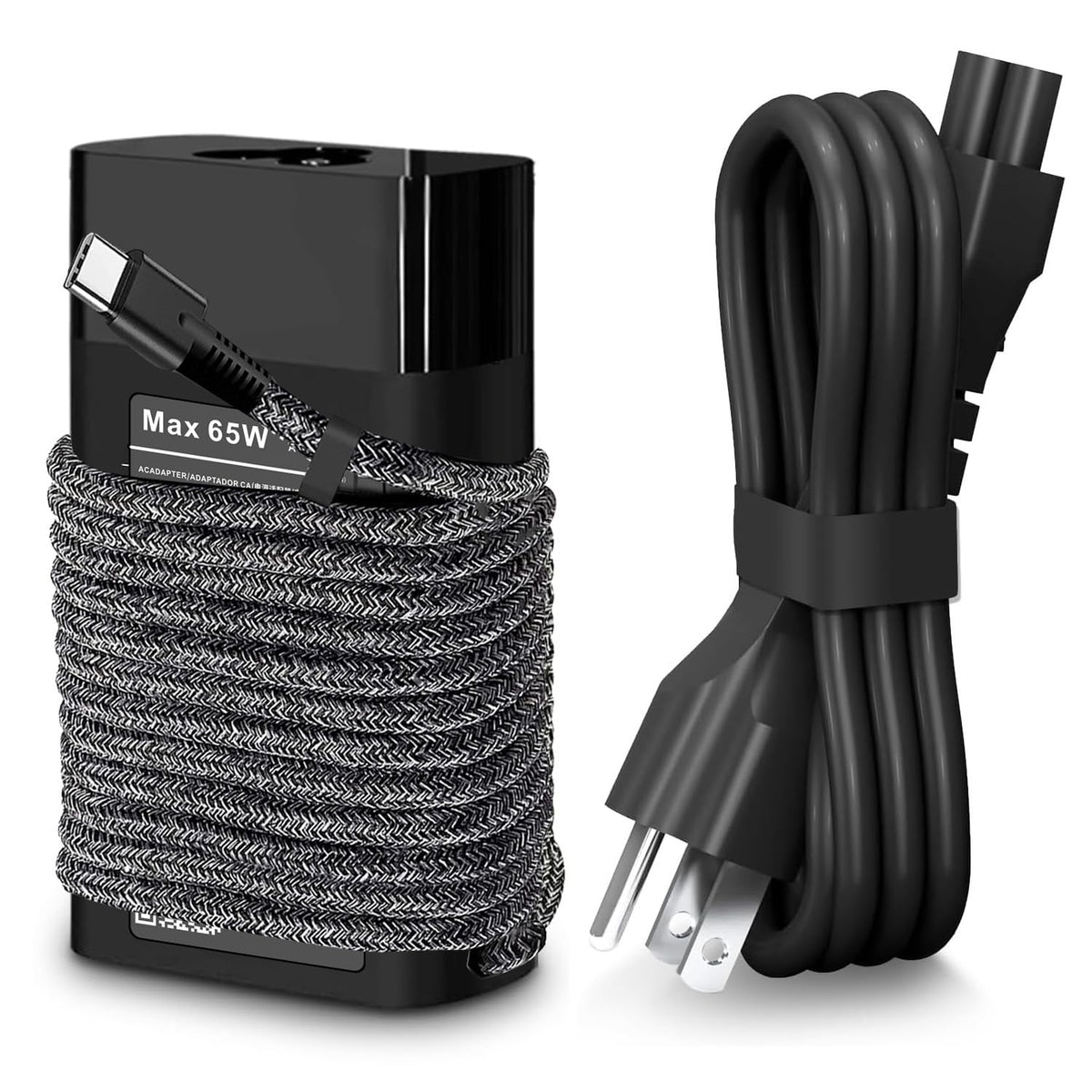 Eafinesy Slim 65W USB-C charger side view for HP Omnibook, compact and portable.