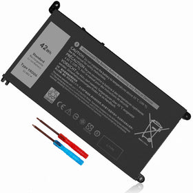 Eafinesy YRDD6 battery front view shows Dell compatibility and extended laptop runtime.