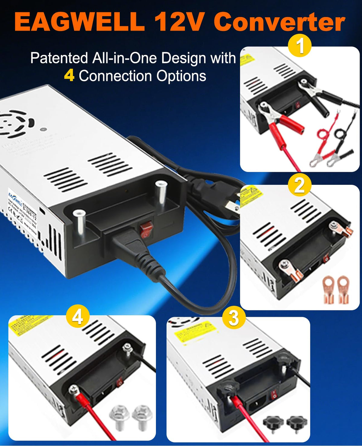 EAGWELL aluminum housing detail showing durable build and improved heat dissipation