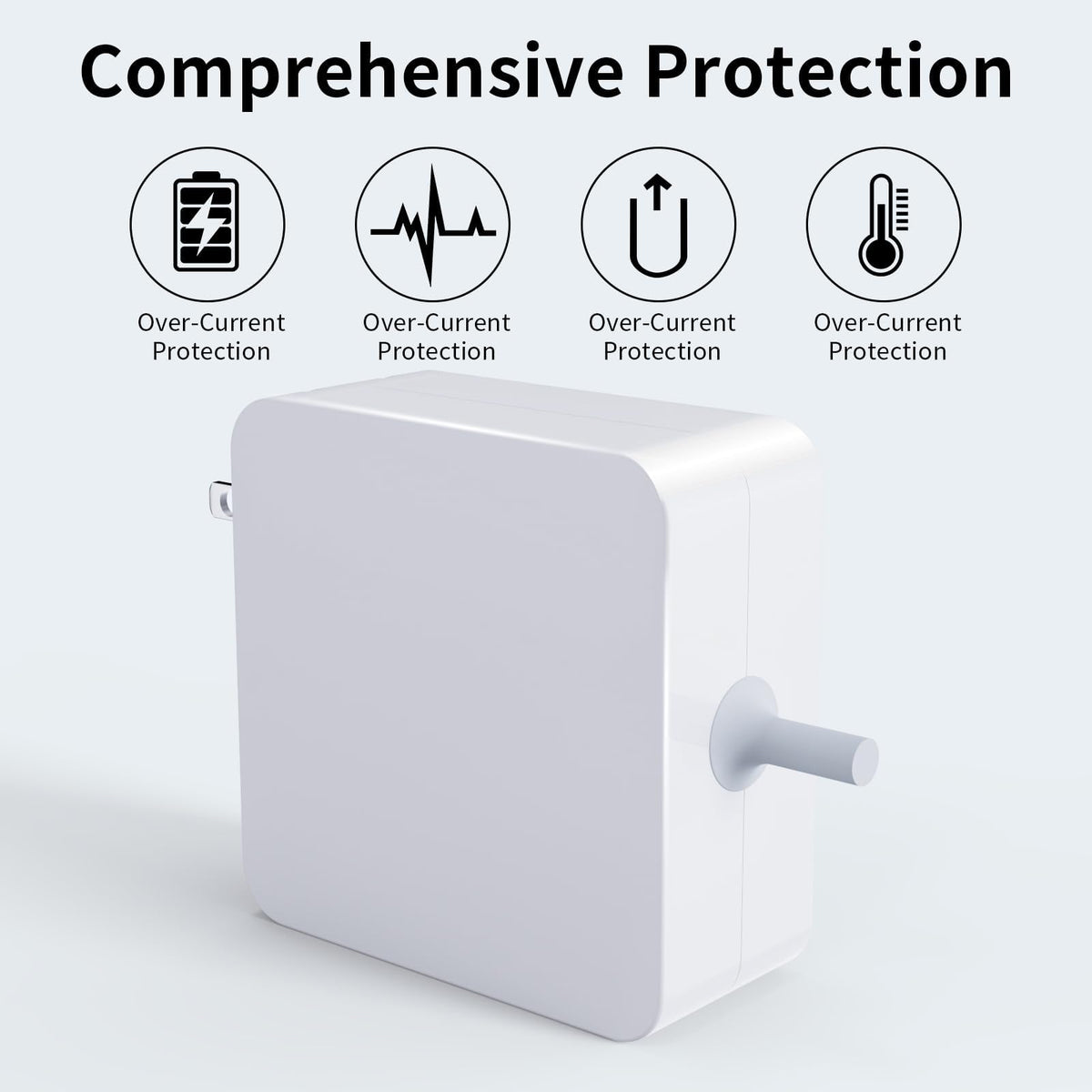 Eaneey 60W Mag2 charger foldable plug enhances portability.