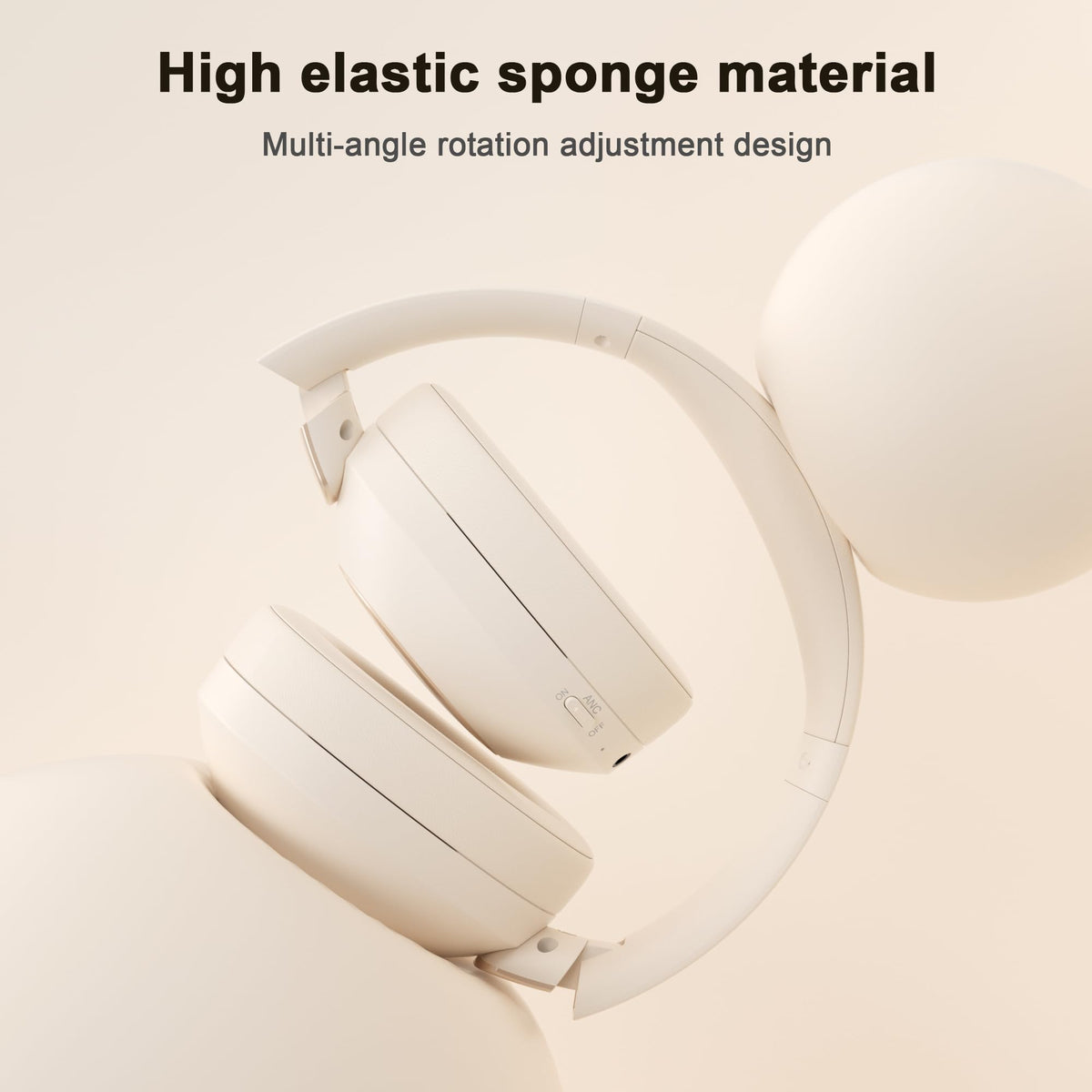 EAORUL close-up of earcup memory foam for comfortable long listening
