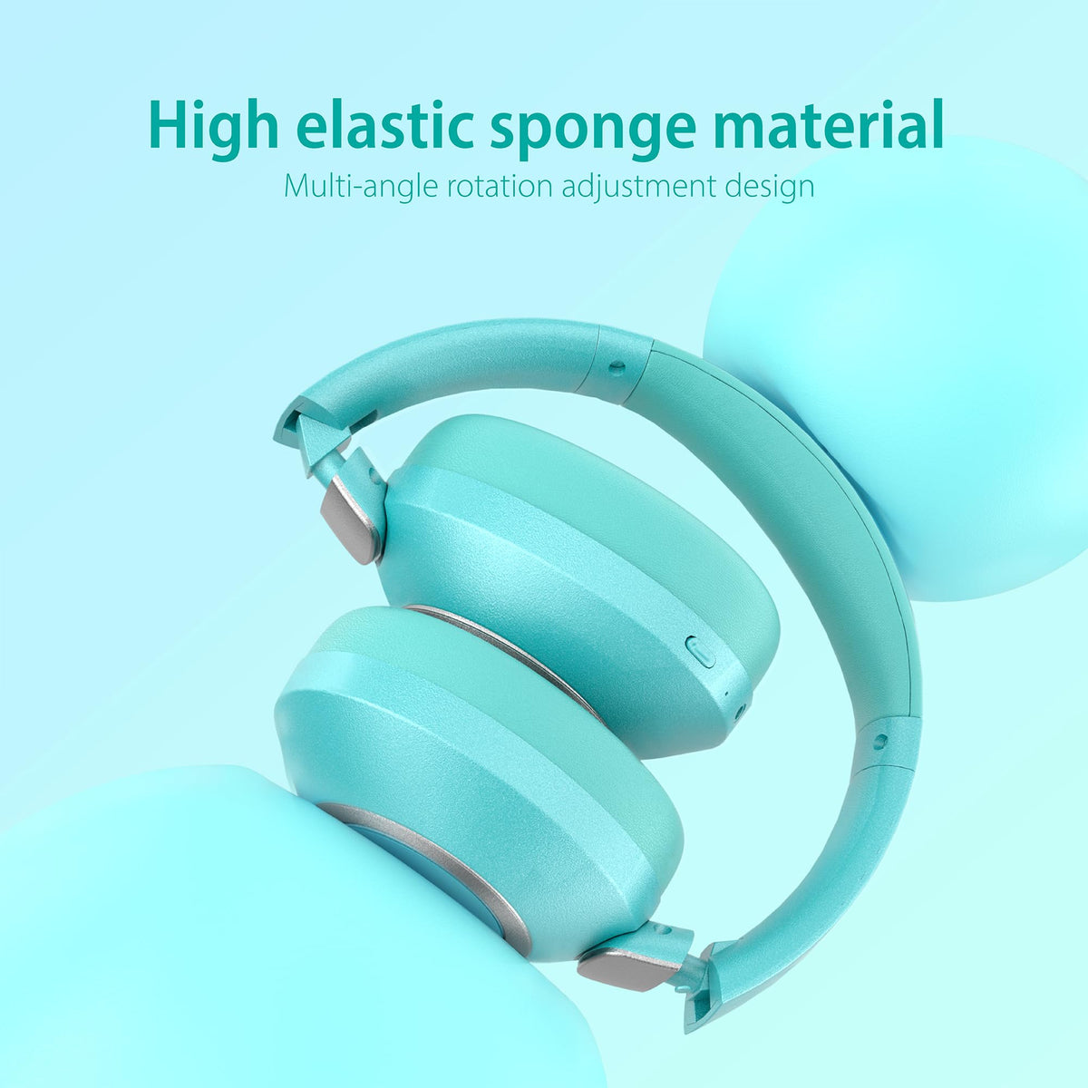 EAORUL close-up earpad texture highlighting memory foam comfort and noise isolation