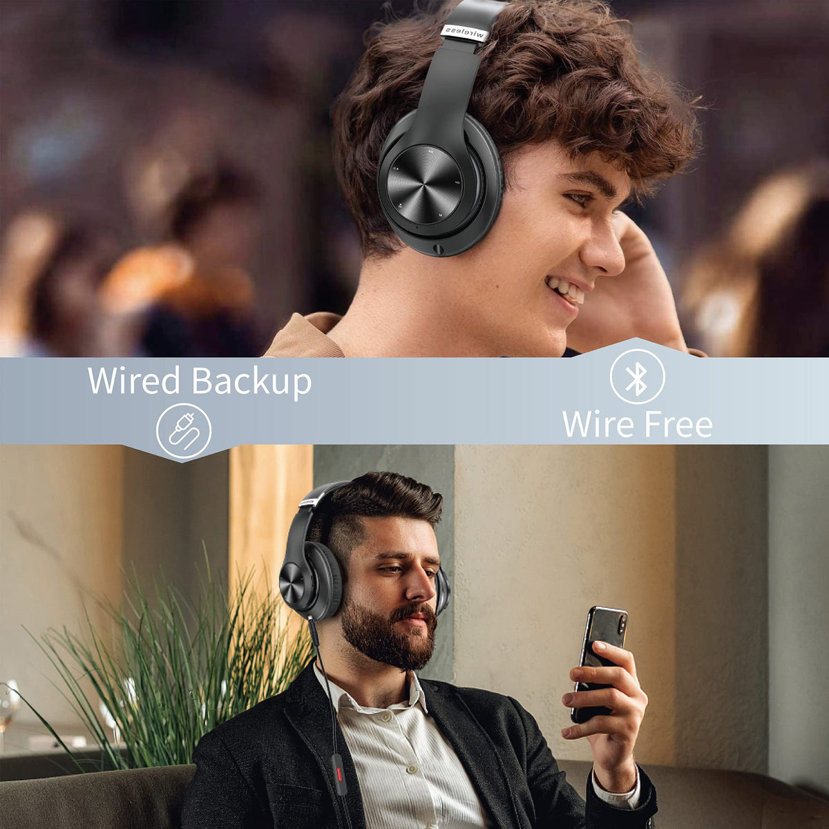 EAORUL versatile headphones suited for home, office, school, and sports.