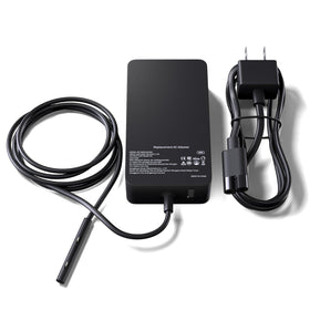 EAOYHGB 65W Surface Pro charger front view for fast, reliable desk charging
