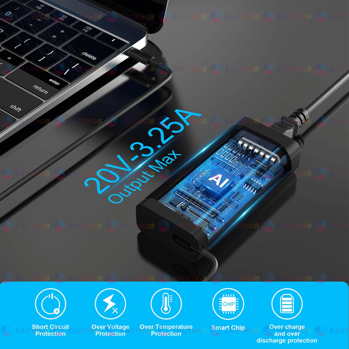 EAOYHGB and Dell XPS 13 compatibility ensures seamless power delivery for workstations.