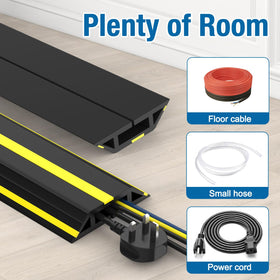 Eapele four-foot cable cover dimensions suitable for routing several cords.