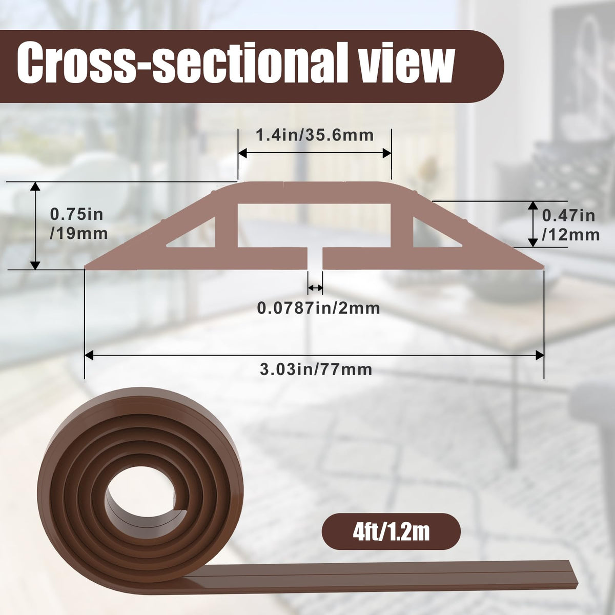 Eapele cable protector with flat profile keeps wires organized and protected for a cleaner workspace.