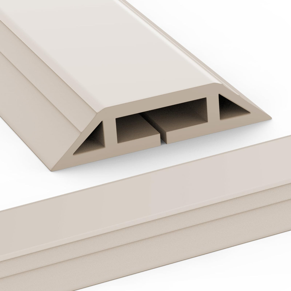 Eapele front view of 10ft cord cover showing compact packaging and safety benefit