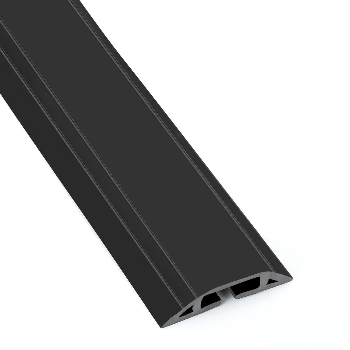 Eapele front view of black 6.5 ft cord cover showing clean packaging and benefits