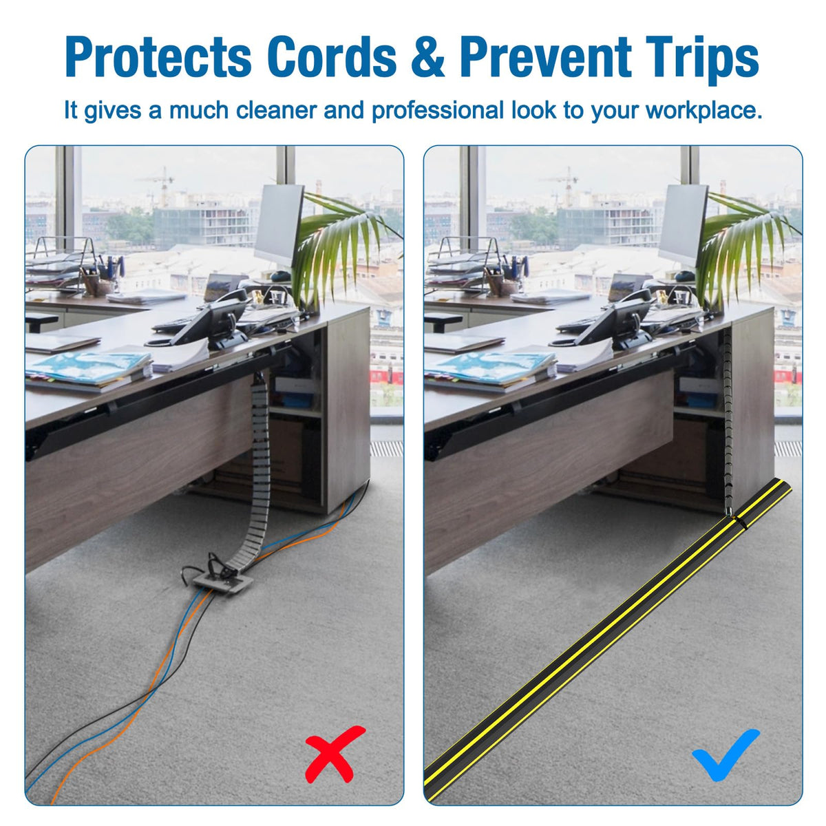 Eapele internal cable channel keeps cables neatly organized inside the protector.